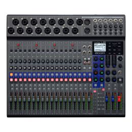 Zoom LiveTrak L-20 Mesa de mezclas con interfaz de audio y grabador integrados