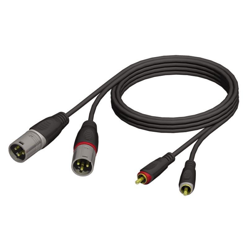 Adam Hall KCREF7013 Cable de audio de 2 XLR macho a 2 RCA macho de 3 m. adam-hall_kcref7013-imagen-0