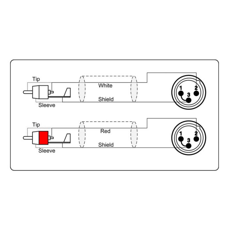 Adam Hall KCREF7013 Cable de audio de 2 XLR macho a 2 RCA macho de 3 m. adam-hall_kcref7013-imagen-1