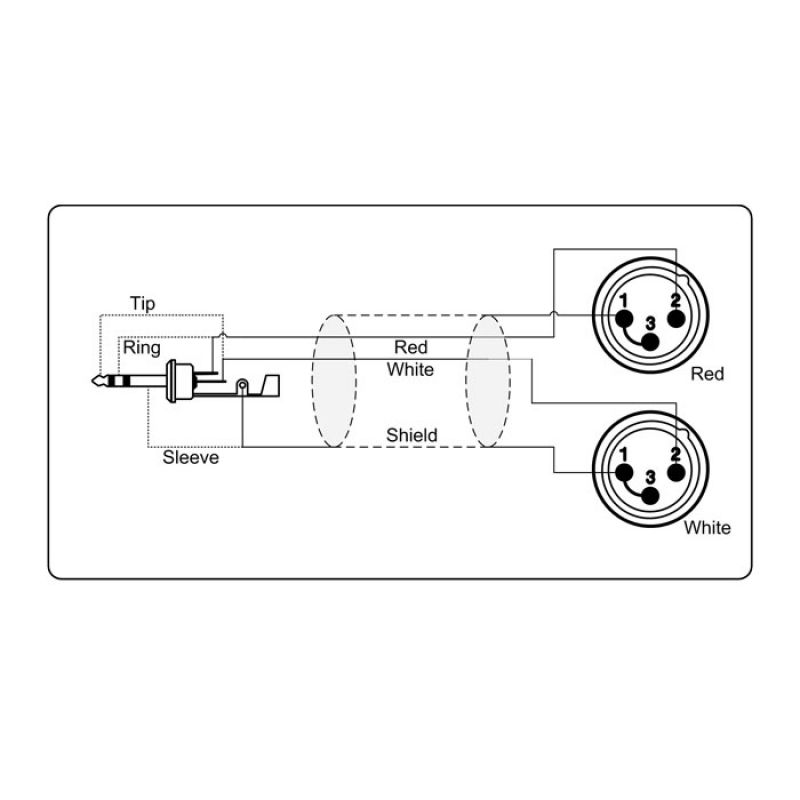 Adam Hall KCREF7123 Cable de audio de 2 XLR macho a Minijack macho de 3 m. adam-hall_kcref7123-imagen-1