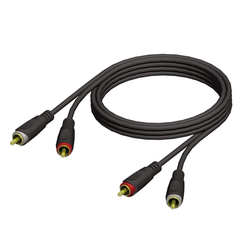 Adam Hall KCREF8001 Cable de audio de 2 RCA macho a 2 RCA macho de 1 m. adam-hall_kcref8001-imagen-0