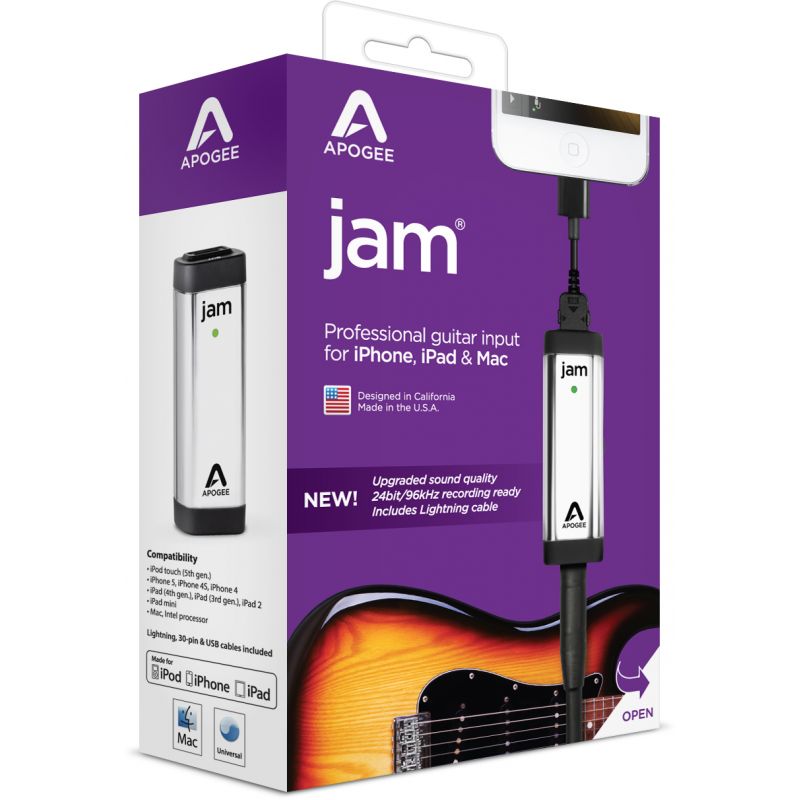 Apogee Jam iPad Mac 96K Interface para conectar la guitarra al iPhone apogee_jam-mac-96k-imagen-2