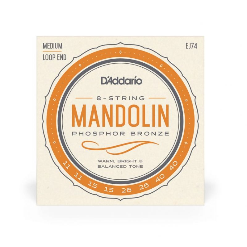 EJ74 Mandolin Strings, Phosphor Bronze, Medium, 11-40