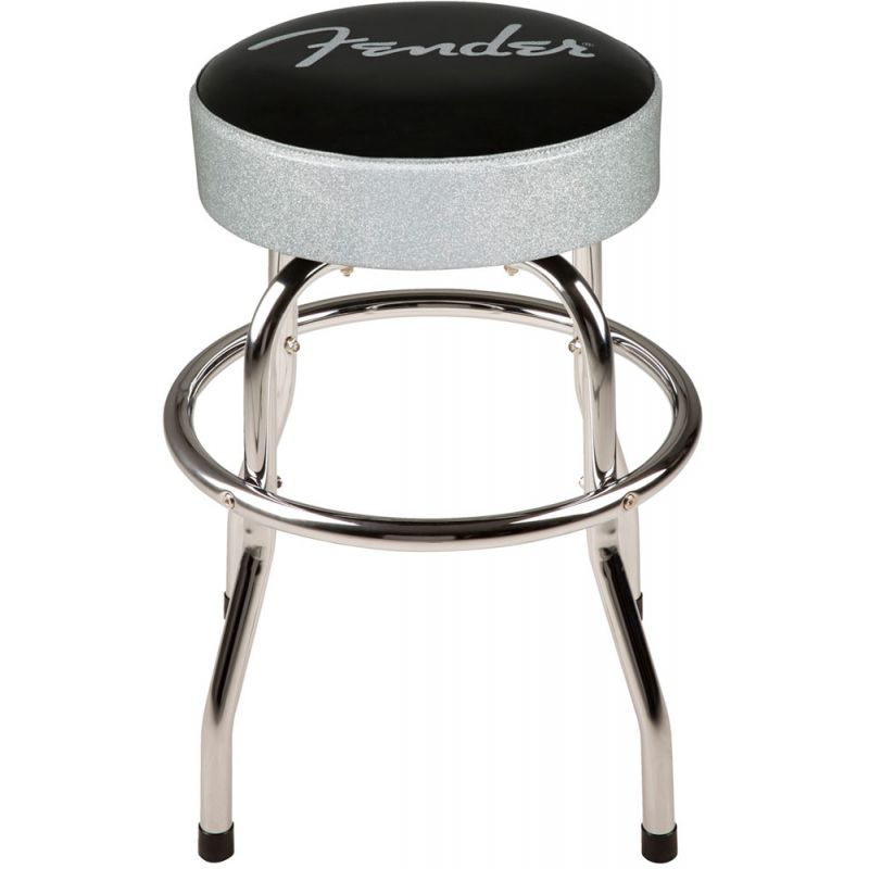 Fender Silver Sparkle Barstool 24" Banqueta para tocar guitarra y bajo fender_silver-sparkle-barstool-24-imagen-0