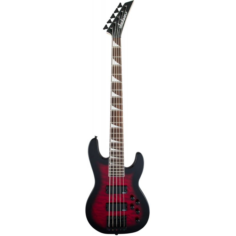 Jackson JS Concert Bass JS3VQ Transparent Red Burst Bajo eléctrico de 5 cuerdas jackson_js-concert-bass-js3vq-transparent-red-burs-imagen-0