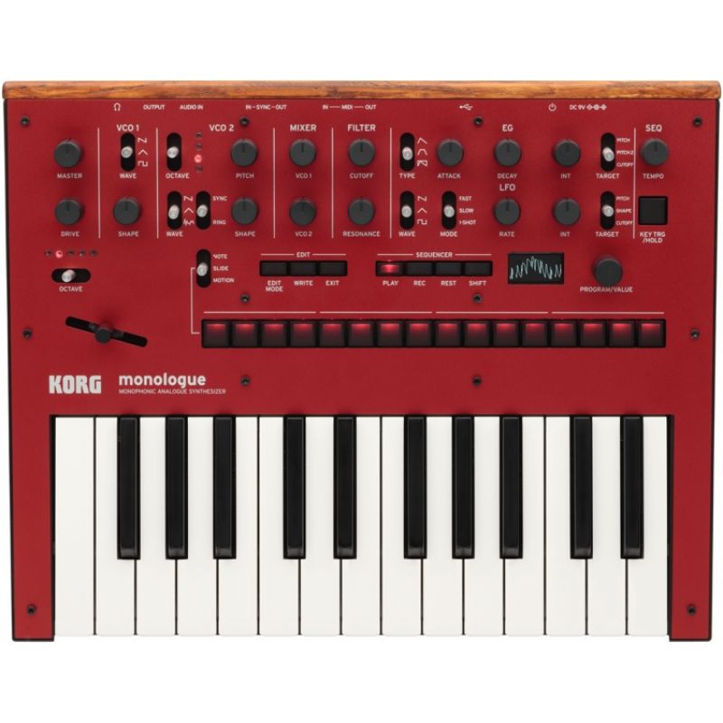 Korg Monologue rojo Sintetizador analógico korg_monologue-rojo-imagen-1
