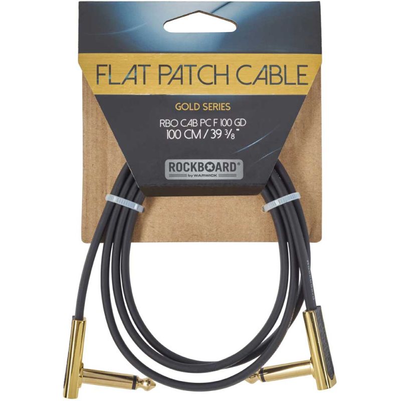 rockboard_flat-patch-cable-gold-100-cm-imagen-0