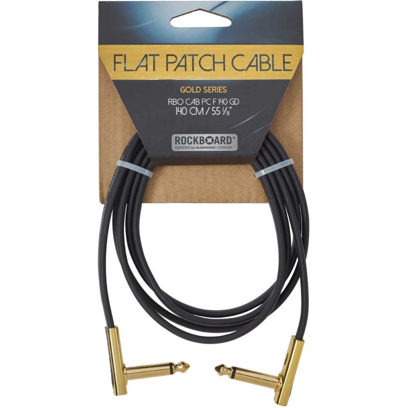 rockboard_flat-patch-cable-gold-140-cm-imagen-0