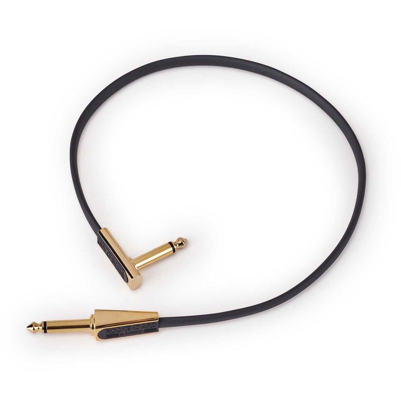 Flat Patch Looper/switcher Connector Cable Gold 40 CM